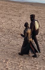 KOURTNEY KARDASHIAN and Travis Barker Out on the Beach in Montecito 12/28/2021