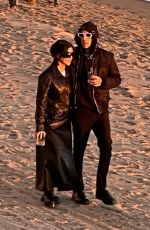 KOURTNEY KARDASHIAN and Travis Barker Out on the Beach in Montecito 12/28/2021