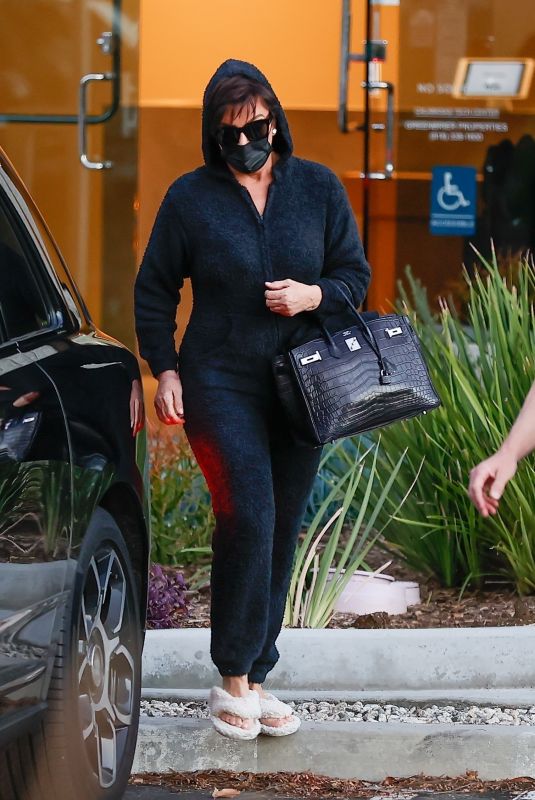 KRIS JENNER Leaves Kardashian Family Christmas Photoshoot in Calabasas 12/17/2021