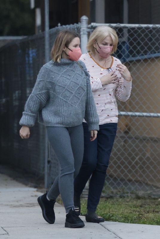 KRISTEN BELL Out with Her Mother in Los Angeles 12/13/2021