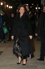 KRISTIN DAVIS Arrives at Late Show with Stephen Colbert in New York 12/07/2021