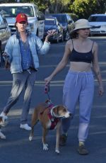 LARA FLYNN BOYLE and a Friend Out with Their Dogs in Laguna Beach 111/28/2021