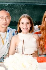 LARSEN THOMPSON at Valentino Celebrates the Party Collection in Miami 12/02/2021