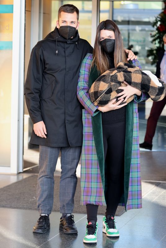 LAURA MATAMOROS and Benji Aparicio Out with Their Baby in Madrid 12/29/2021