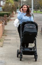 LAUREN GOODGER Out with Her Baby in Chigwell 12/19/2021