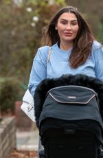 LAUREN GOODGER Out with Her Baby in Chigwell 12/19/2021