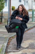 LAUREN GOODGER Out with Her Baby in Essex 12/24/2021