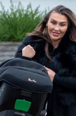 LAUREN GOODGER Out with Her Baby in Essex 12/24/2021