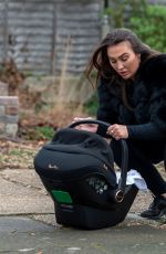 LAUREN GOODGER Out with Her Baby in Essex 12/24/2021