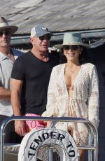 LAUREN SANCHEZ and Jeff Bezos on Vacation in St. Barts 12/24/2021