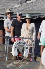 LAUREN SANCHEZ and Jeff Bezos on Vacation in St. Barts 12/24/2021