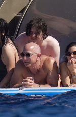 LAUREN SANCHEZ and Jeff Bezos on Vacation in St. Barts 12/24/2021
