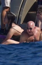 LAUREN SANCHEZ and Jeff Bezos on Vacation in St. Barts 12/24/2021