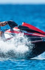 LAUREN SILVERMAN on Jetskis with a Friend in Barbados 12/25/2021