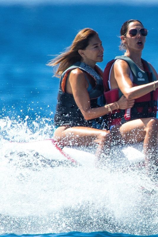 LAUREN SILVERMAN on Jetskis with a Friend in Barbados 12/25/2021