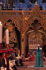 LEONA LEWIS Performs at Christmas Carol Concert Hosted by Duchess of Cambridge at Westminster Abbey in London 12/08/2021