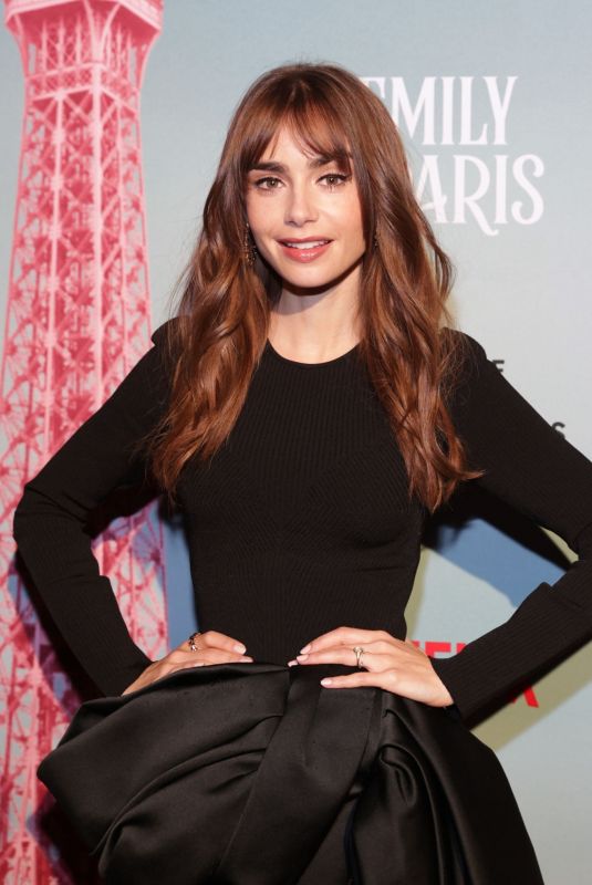 LILY COLLINS at Emily in Paris, Season 2 Eeception in Washinton D.C. 12/01/2021