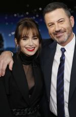 LILY COLLINS at Jimmy Kimmel Live 12/09/2021