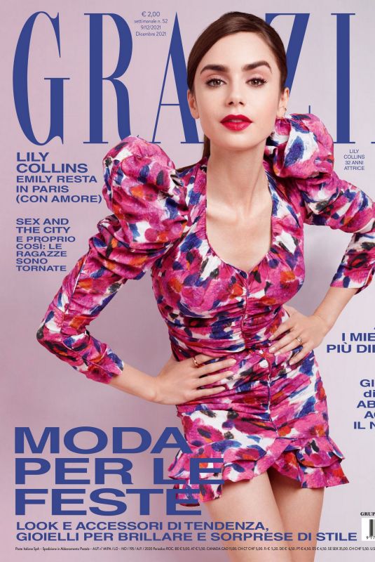 LILY COLLINS in Grazia Magazine, Italy December 2021