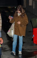 LILY COLLINS Leaves Jimmy Kimmel Live! in Hollywood 12/09/2021