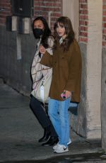 LILY COLLINS Leaves Jimmy Kimmel Live! in Hollywood 12/09/2021