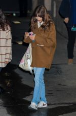 LILY COLLINS Leaves Jimmy Kimmel Live! in Hollywood 12/09/2021