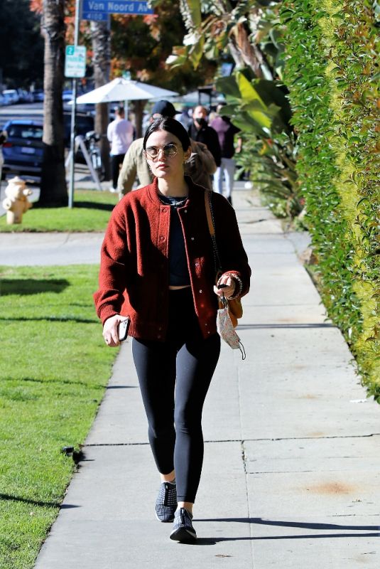 LUCY HALE Heading to Lunch in Studio City 12/18/2021