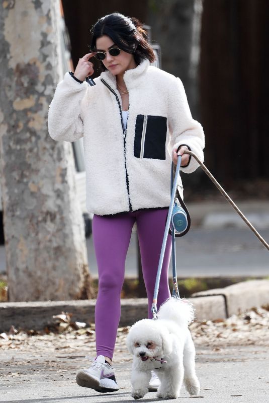 LUCY HALE Out with Her Dogs in Los Angeles 12/21/2021