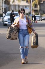 LUCY HALE Shopping at Erewhon Market in Los Angeles 12/20/2021