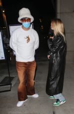 MADELYN CLINE and Zack Bia Arrives at Lakers vs Phoenix Suns Game in Los Angeles 12/21/2021