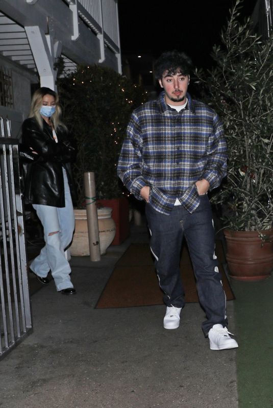 MADELYN CLINE and Zack Bia at Giorgio Baldi in Los Angeles 12/19/2021