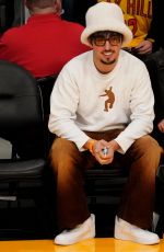 MADELYN CLINE and Zack Bia at Lakers Game in Los Angeles 12/21/2021