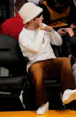 MADELYN CLINE and Zack Bia at Lakers Game in Los Angeles 12/21/2021