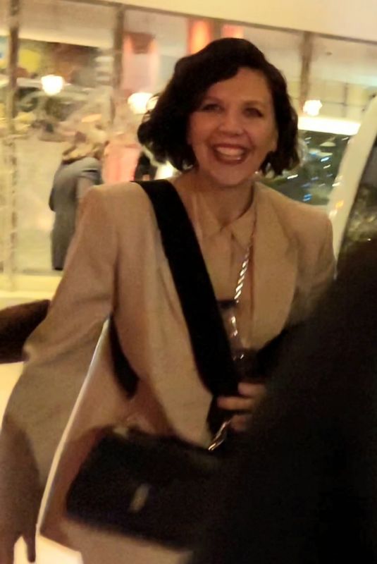 MAGGIE GYLLENHAAL Leaves The One Show in London 12/02/2021