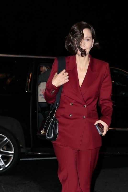 MAGGIE GYLLENHAAL Out Promotes The Lost Daughter in New York 12/15/2021