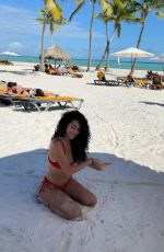 MALU TREVEJO in a Red Bikini - Instagram Photos and Video 12/26/2021