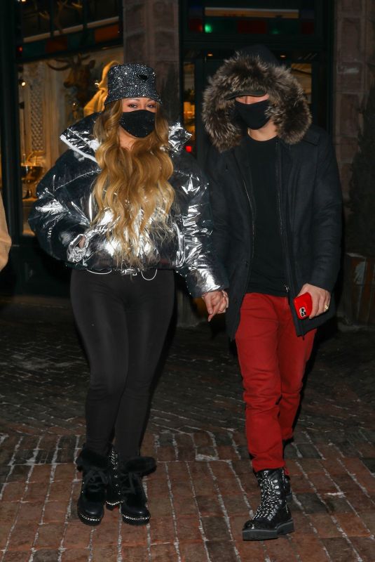 MARIAH CAREY and Bryan Tanaka Night Out in Aspen 12/22/2021