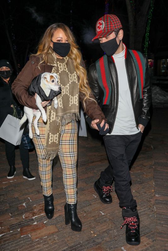 MARIAH CAREY and Bryan Tanaka Out Shopping in Aspen 12/19/2021