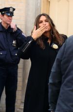 MARISKA HARGITAY on the Set of Law and Order: Special Victims Unit in New York 12/14/2021