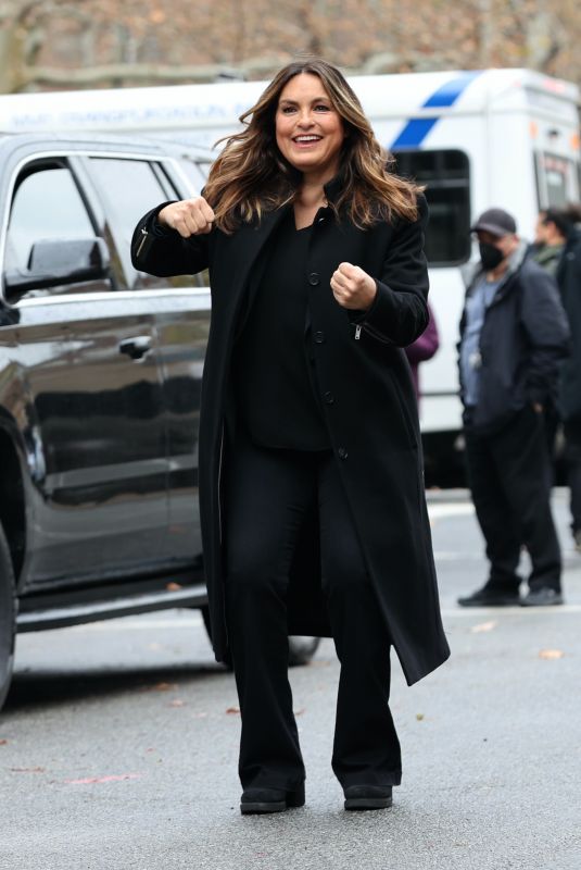 MARISKA HARGITAY on the Set of Law and Order: Special Victims Unit in New York 12/14/2021
