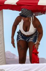 MARY J. BLIGE at a Beach in Miami 12/04/2021