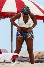 MARY J. BLIGE at a Beach in Miami 12/04/2021