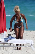 MARY J. BLIGE in Bikini on the Beach in Miami 12/06/2021