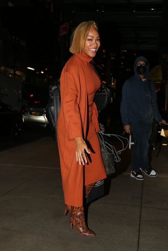 MEAGAN GOOD Night Out in New York 12/02/2021