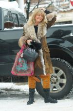 MELANIE GRIFFITH and GOLDIE HAWN Out for Lunch in Aspen 12/27/2021
