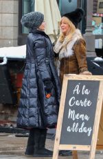 MELANIE GRIFFITH and GOLDIE HAWN Out for Lunch in Aspen 12/27/2021