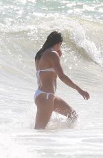MICHELLE RODRIGUEZ in a White Bikini at a Beach in Tulum 12/28/2021