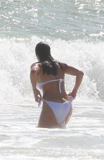 MICHELLE RODRIGUEZ in a White Bikini at a Beach in Tulum 12/28/2021