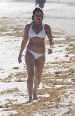 MICHELLE RODRIGUEZ in a White Bikini in Tulum 12/18/2021