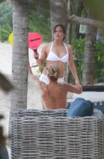 MICHELLE RODRIGUEZ in a White Bikini in Tulum 12/18/2021